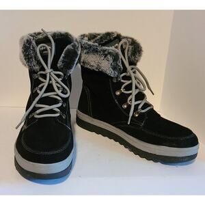 COUGAR STORM WINTER BOOTS MELODY WATERPROOF SUEDE FAUX FUR LACE-UP SZ 11 B